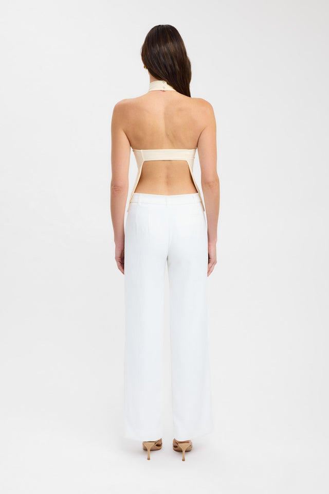 back Kaye Top Kookai Fitted Highneck Sleeveless Womens-Blouse 