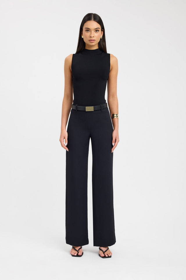 front Serenity Tank Kookai Fitted High-neck brown womens-singlets 