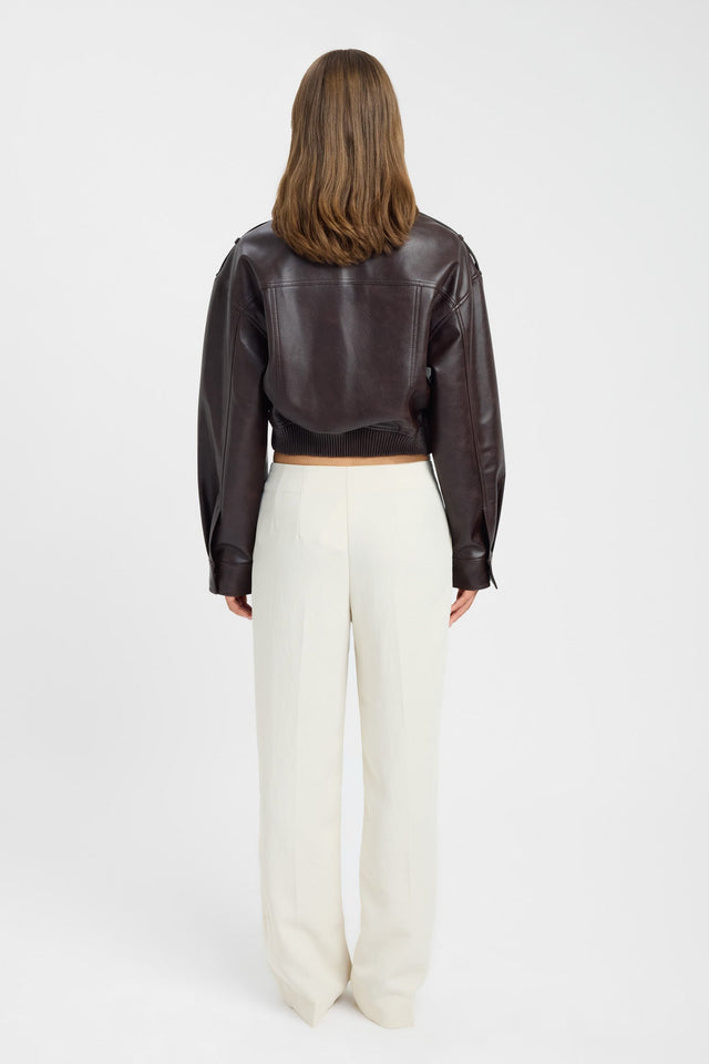 back Heavy Phoenix Core Jacket Kookai Long sleeve Biker cropped womens-coats-and-jackets 