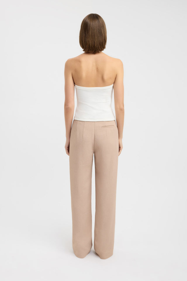 back Mika Tank Kookai Fitted Asymmetry Sleeveless Womens-Blouse 