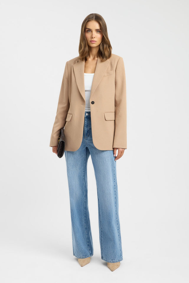 front Ariel Button Blazer Kookai Long sleeve Blazer Full length womens-coats-and-jackets 