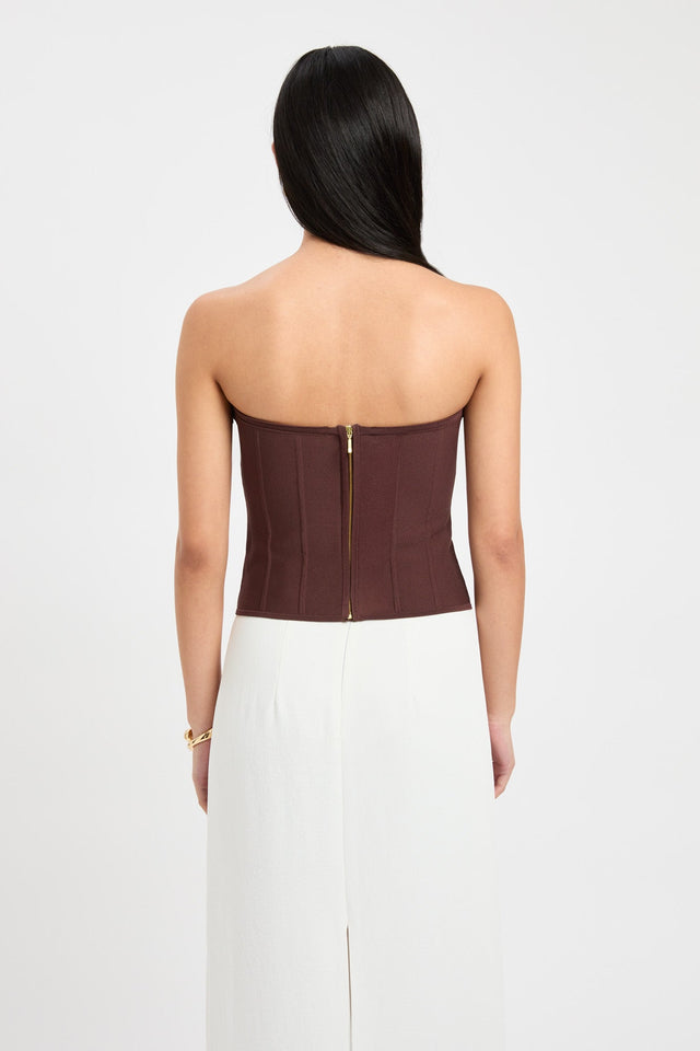 April Strapless Corset Kookai Fitted Strapless Square white womens-singlets 