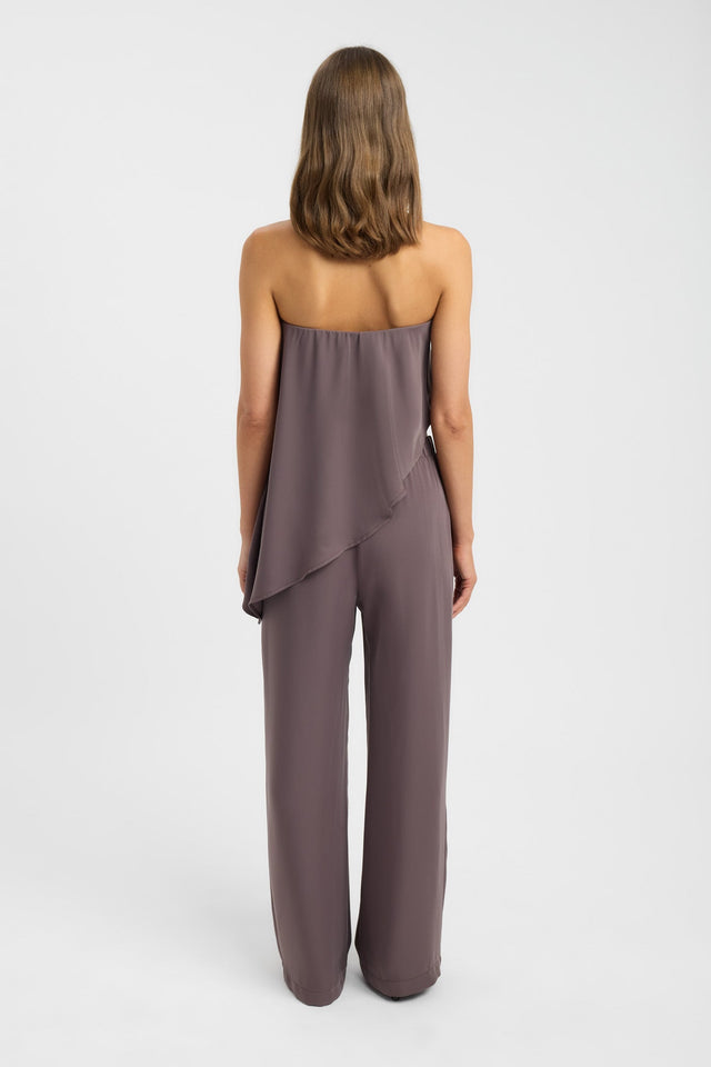 back Maria Strapless Asymmetric Top Kookai Fitted Straight Sleeveless Womens-Blouse 