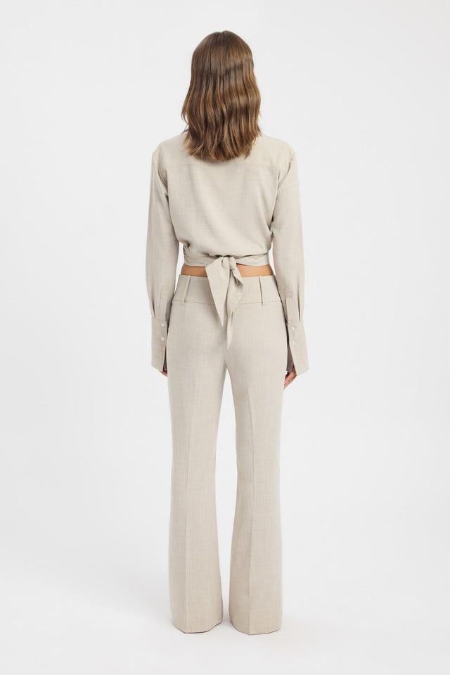 back Clemence Wrap Shirt Kookai Fitted Long sleeve Womens-Blouse 