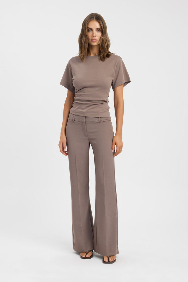 side Nova Tee Kookai Fitted Roundneck Short sleeves Womens-Blouse 