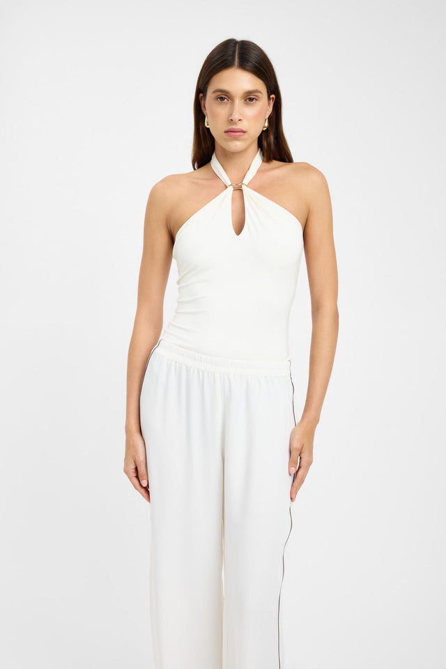 front Havana Top Kookai Fitted V-neck Sleeveless Womens-Blouse 