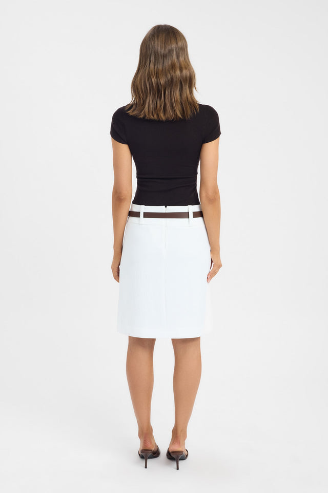 back Jackson Vee Neck Top Kookai Fitted V-neck Short sleeves Womens-Blouse 