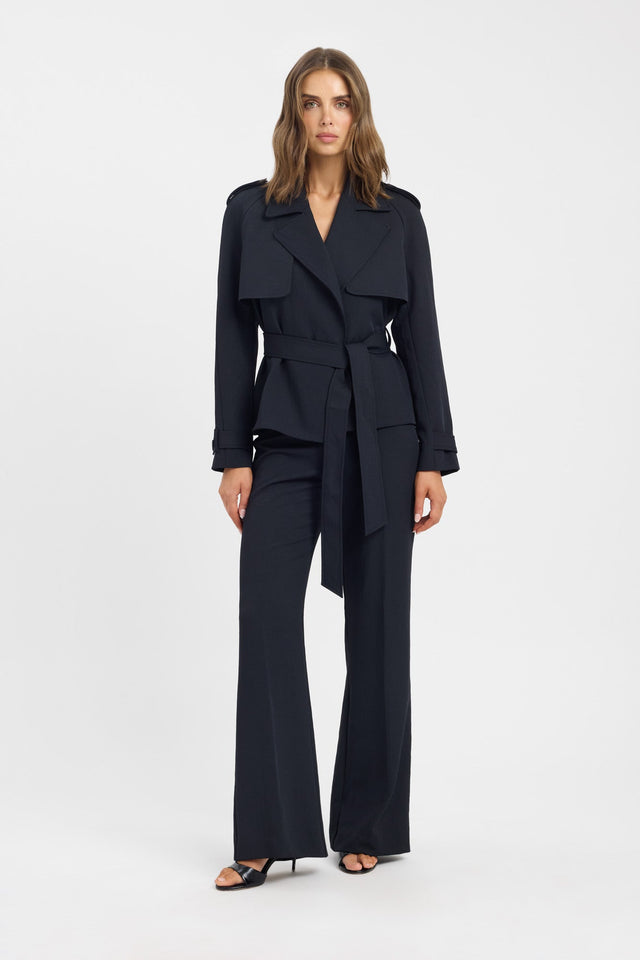 side Ariel Cropped Jacket Kookai Long sleeve Trench-coat Short womens-coats-and-jackets 