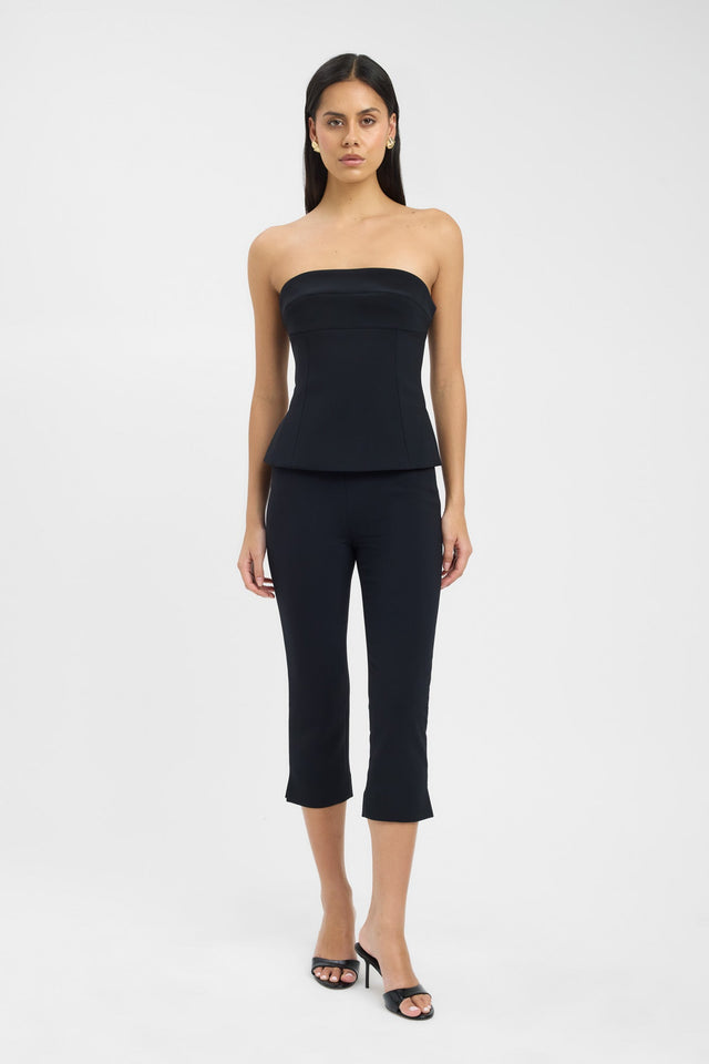 front Alto Linear Top Kookai Fitted Straight Sleeveless Womens-Blouse 