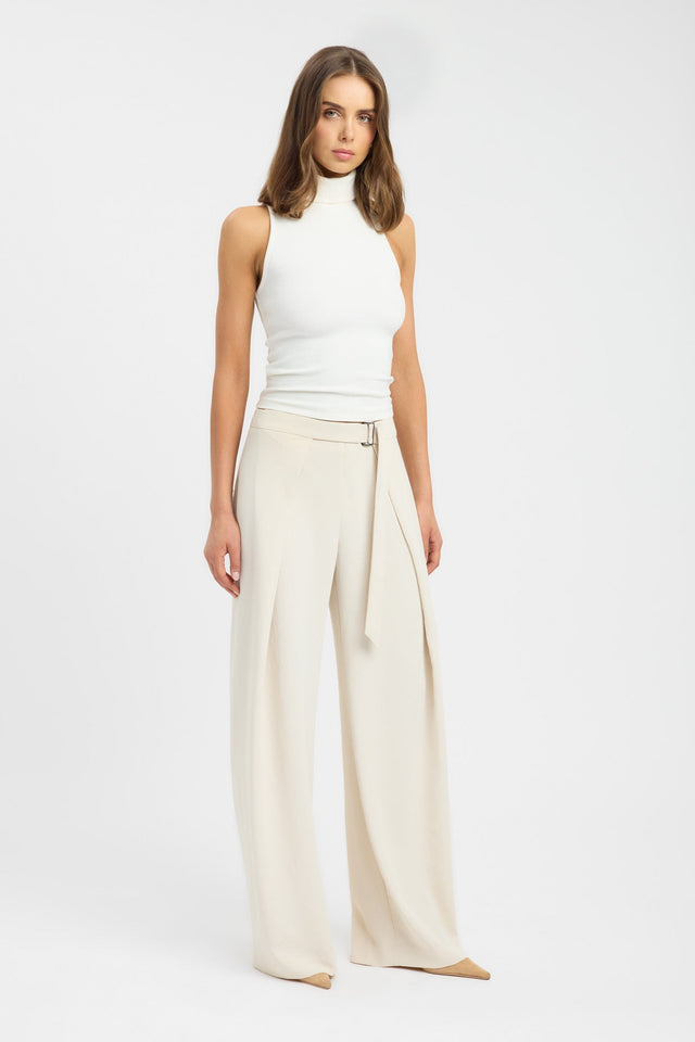 Crafted with the Opal D Ring Pant in womens regular pants, wide-leg high-rise ivory side