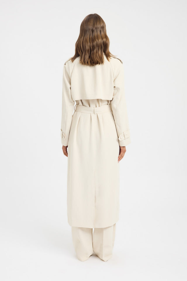 back Opal Trench Coat Kookai Long sleeve Trench-coat Full length womens-coats-and-jackets 