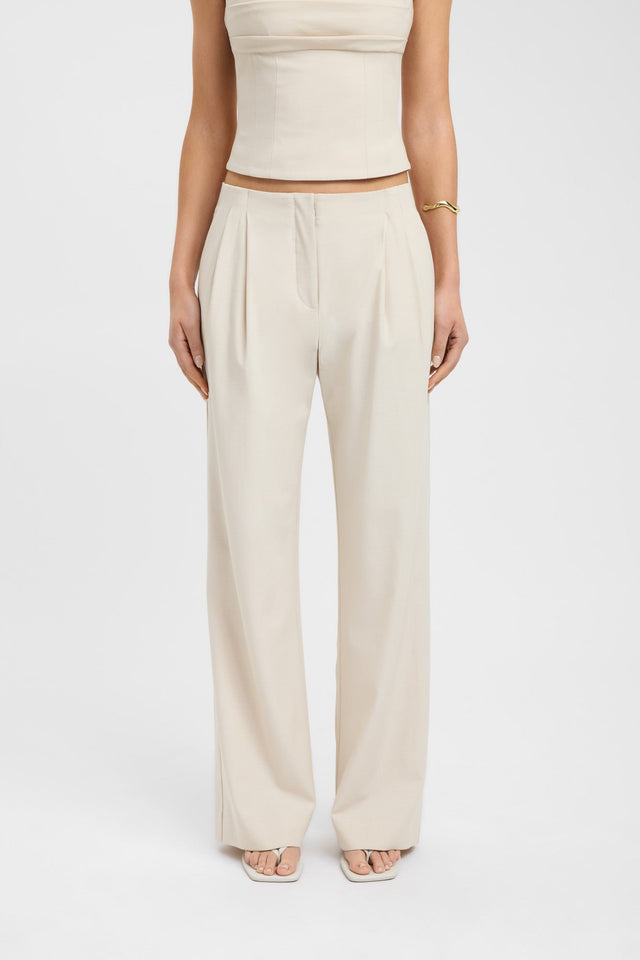 front Dallas Pleated Pant Kookai Wide-leg Mid-rise grey womens-regular-pants 