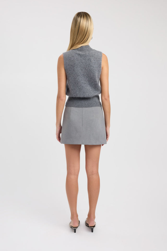 back Geneva Tank Kookai Relaxed Highneck Sleeveless Womens-Blouse 