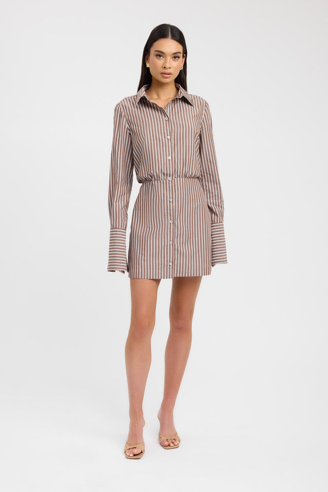 side Harvey Shirt Dress Kookai Shirt Mini Relaxed V-neck womens-dresses 