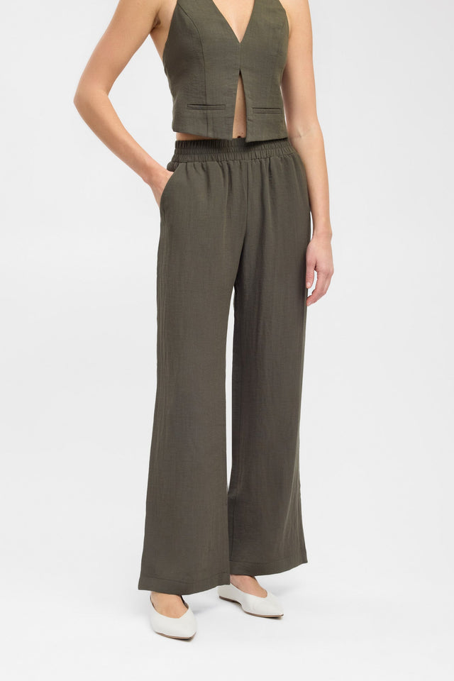 product Hayman Elastic Pant Kookai Wide-leg High-rise white womens-regular-pants 