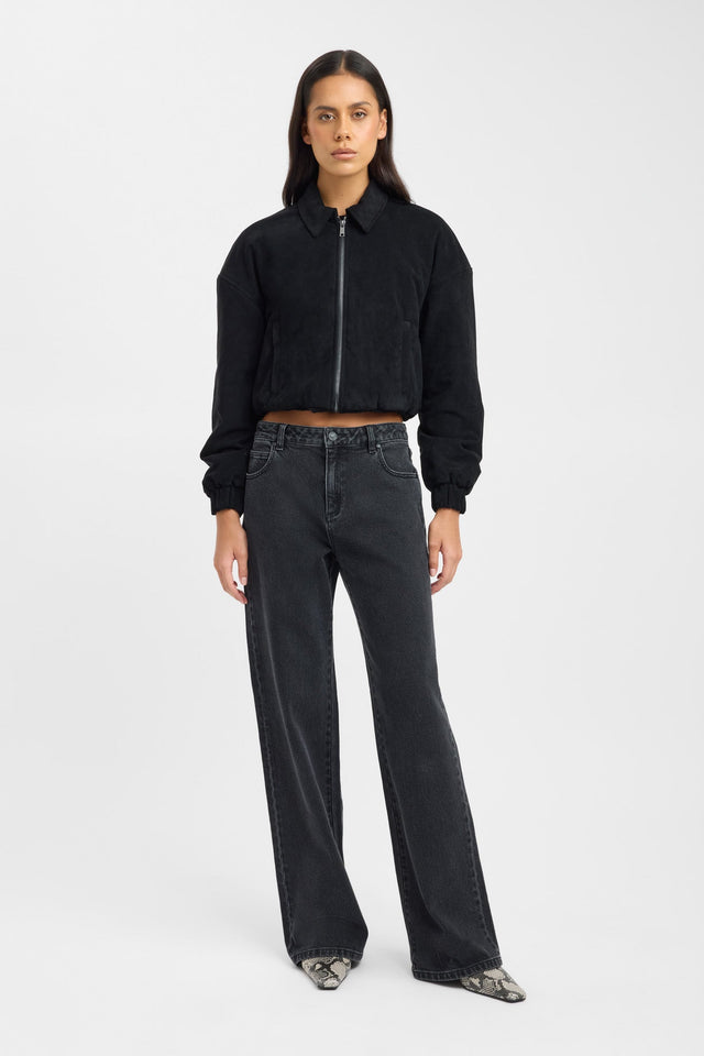 front Suki Bomber Kookai Long sleeve Bomber Short brown womens-coats-and-jackets 