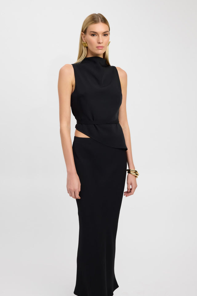 front Maria Maxi Skirt Kookai Straight Maxi grey womens-skirts 