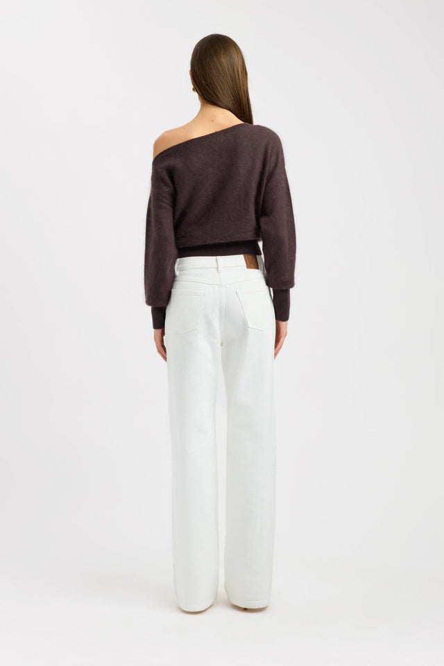 back Geneva One Shoulder Jumper Kookai Asymmetry Relaxed womens-jumpers 