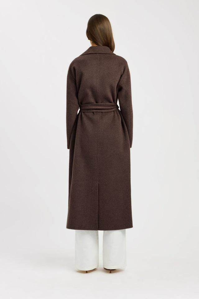 back Rommie Wool Coat Kookai Long sleeve Overcoat Full length womens-coats-and-jackets 
