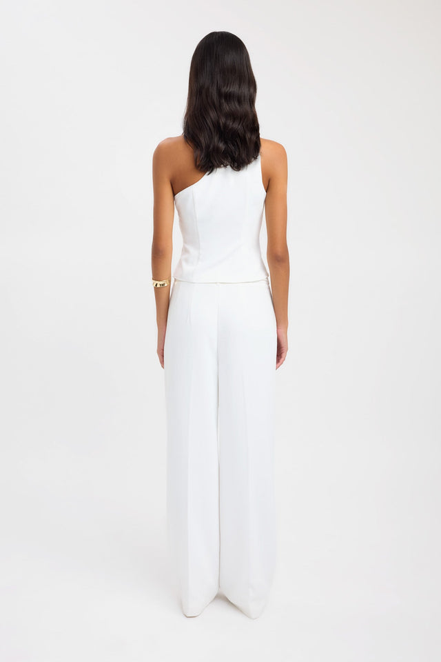 back Opal Knot Top Kookai Fitted Asymmetry Sleeveless Womens-Blouse 