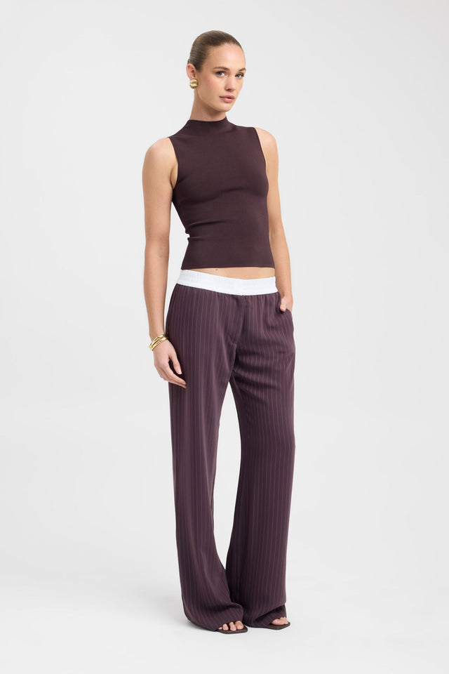 side Oslo Elastic Waist Pant Kookai Wide-leg Mid-rise womens-regular-pants 