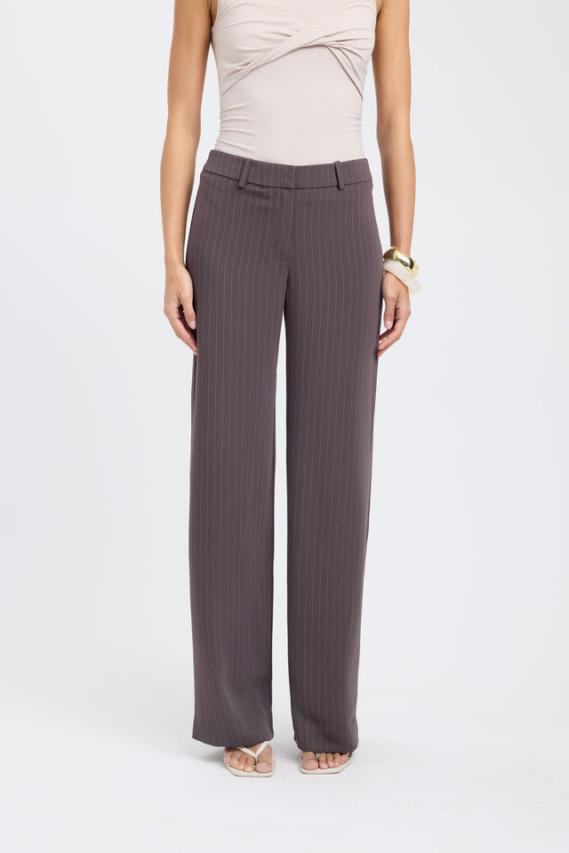 front Oslo Low Rise Pant Kookai relaxed Low-rise brown womens-regular-pants 