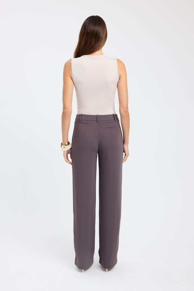 back Oslo Low Rise Pant Kookai relaxed Low-rise brown womens-regular-pants 