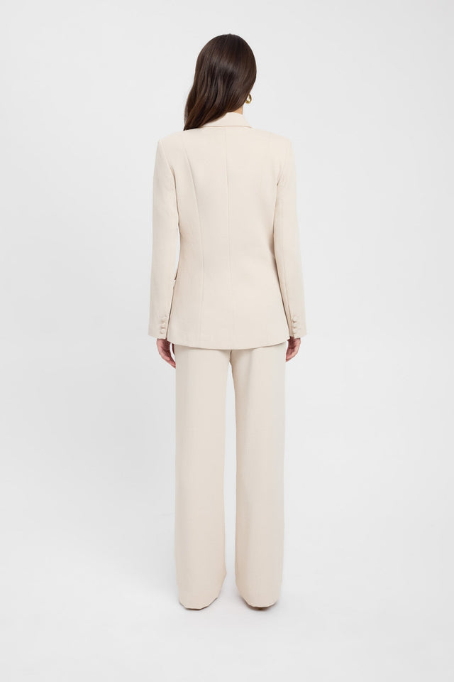 Oyster Suit Blazer Kookai Long sleeve Blazer Regular beige womens-coats-and-jackets 