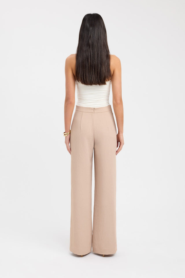 back Oyster Pants Kookai Wide-leg High-rise grey womens-regular-pants 