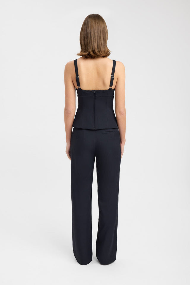 back Ariel Double Bra Top Kookai Fitted V-neck Sleeveless Womens-Blouse 