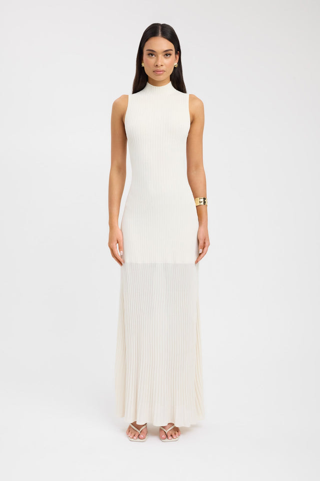 front Manhattan Maxi Dress Kookai Bodycon Maxi Fitted Highneck womens-dresses 