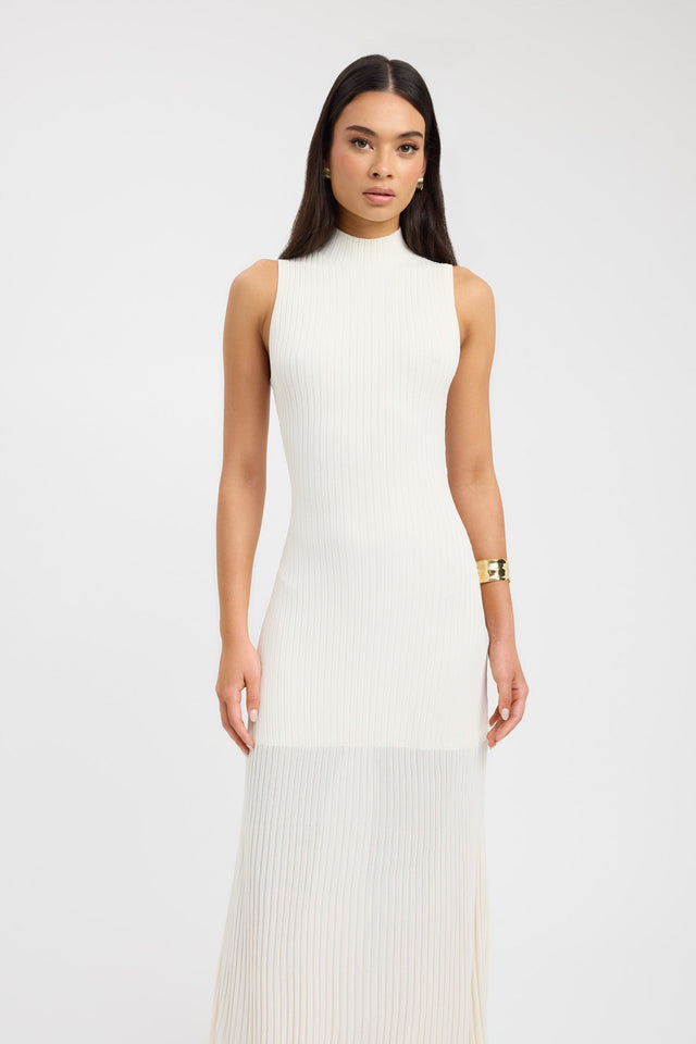 front Manhattan Maxi Dress Kookai Bodycon Maxi Fitted Highneck womens-dresses 