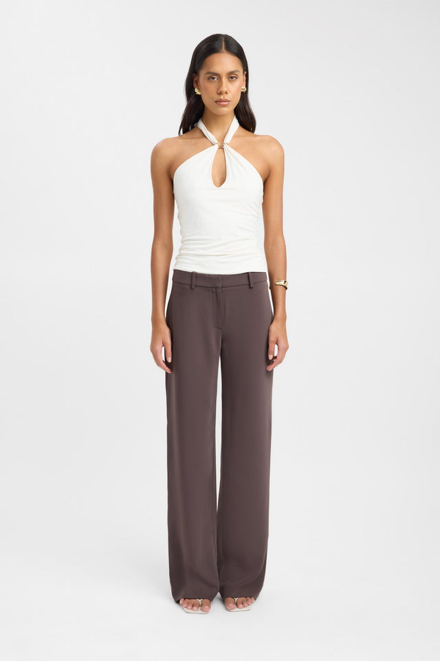 front Norway Low Rise Pant Kookai relaxed Low-rise brown womens-regular-pants 