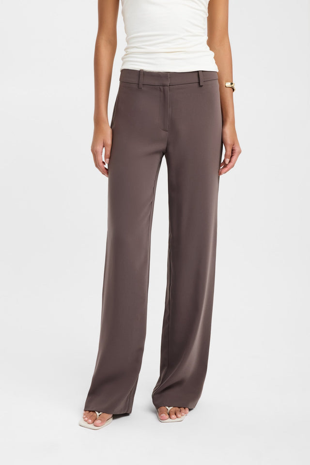 back Norway Low Rise Pant Kookai relaxed Low-rise brown womens-regular-pants 