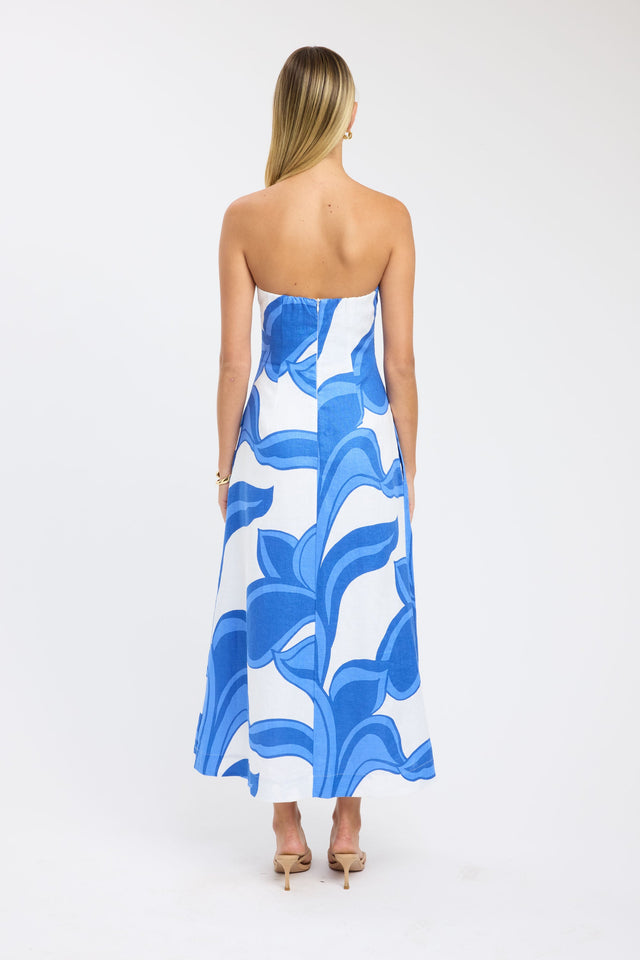 back Zani Strapless Dress Kookai Aline Maxi Fitted Straight grey womens-dresses 