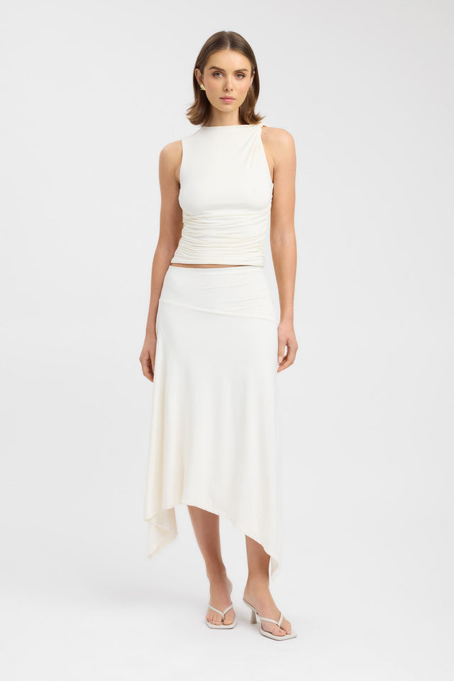 front Ziah Top Kookai Fitted Highneck Sleeveless Womens-Blouse 